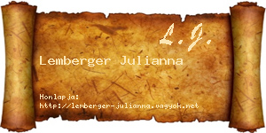 Lemberger Julianna névjegykártya